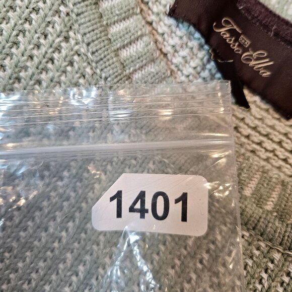 Tasso Elba Pullover Sweater Mens XL Green Cotton Career Office Hipster Retro Dad - Picture 10 of 11